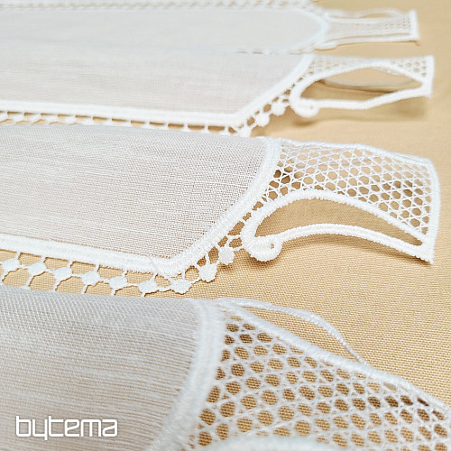 Lussuosa tenda in vetro colorato ricamata AVORIO