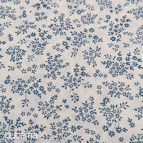 Tessuto in cotone PANICULATA BLU PICCOLO