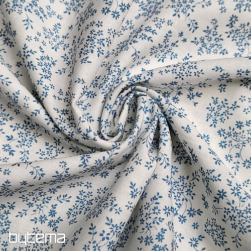 Tessuto in cotone PANICULATA BLU PICCOLO