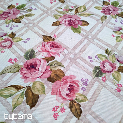 Tessuto decorativo CASTLE ROSE GRID