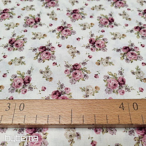 Tessuto in cotone WARWICK ROSA PICCOLA