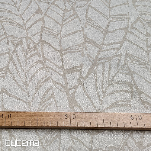Tessuto decorativo MALVIA foglie beige