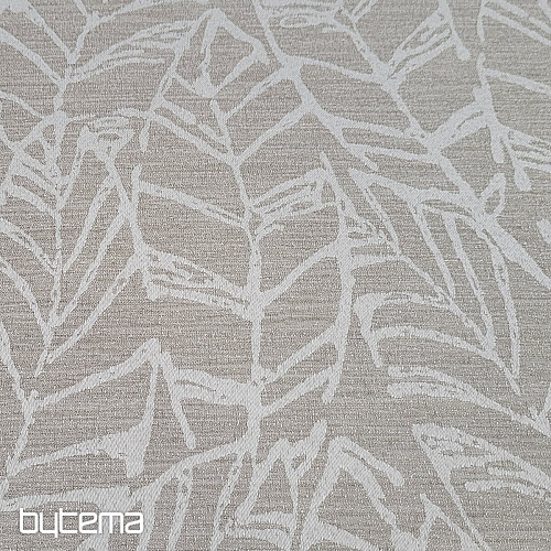 Tessuto decorativo MALVIA foglie beige