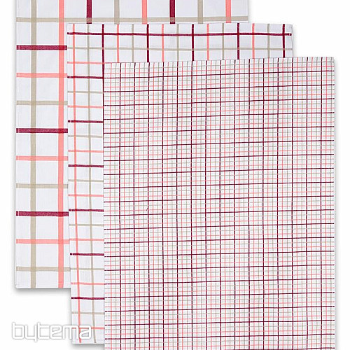 Strofinacci jacquard SALMONE CHECK MIX