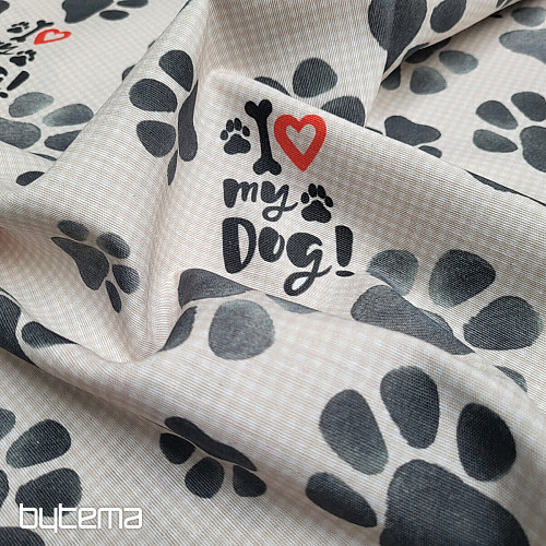 Tessuto decorativo IMPRONTA CANE