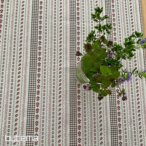 Tovaglia e scialle TOSCANA VALERY RIGA BORDON STRIPE