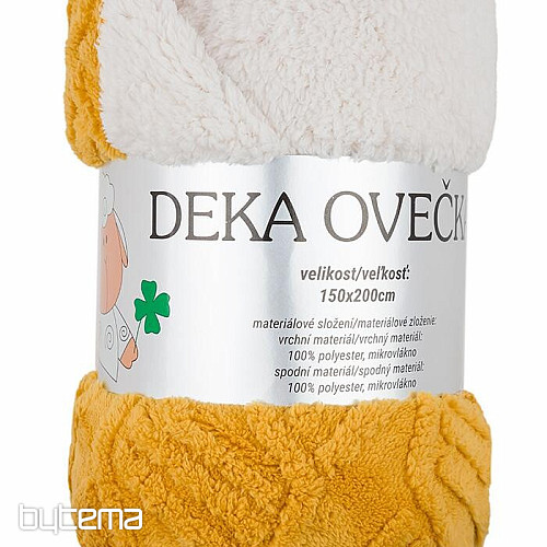 coperta Ovečka LINES OKROVÁ 150 x 200
