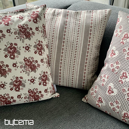 Fodera per cuscino TOSCANA RIGA STRIPE bordeaux