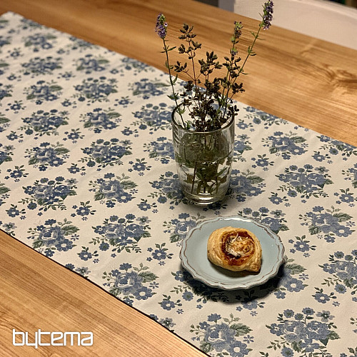 Tovaglia e scialle TOSCANA VALERY fiore blu