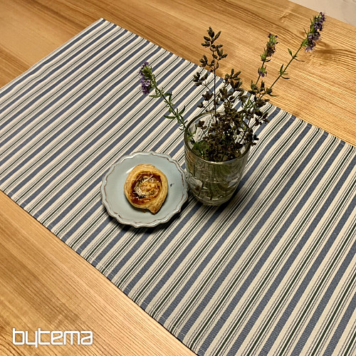 Tovaglia e sciarpa TOSCANA VALERY MULTI STRIPE blu
