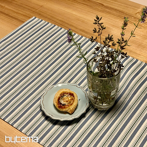 Tovaglia e sciarpa TOSCANA VALERY MULTI STRIPE blu