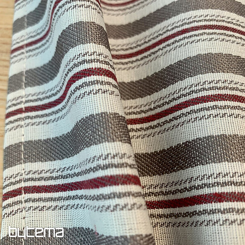 Tovaglia e sciarpa TOSCANA VALERY MULTI STRIPE bordeaux
