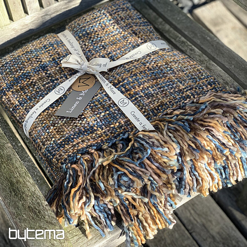 Plaid di lusso YARA WOLF BROWN blu