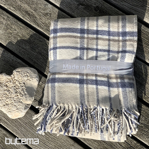 Coperta KÁRO CREMA BLU