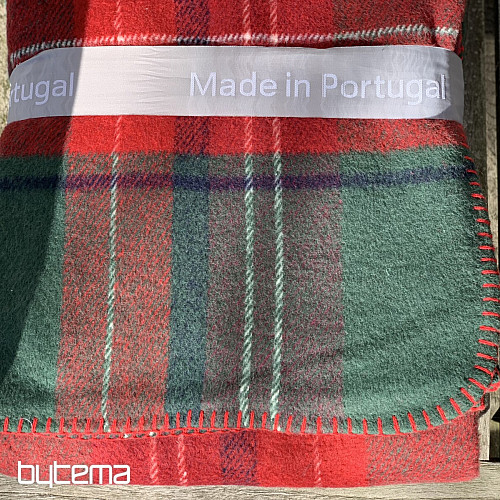 Coperta A QUADRETTI VERDE ROSSO