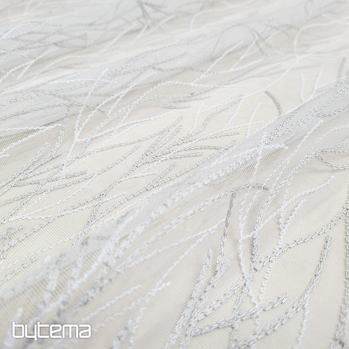 Tenda ricamata di lusso GERSTER 11804/0840 beige bianco