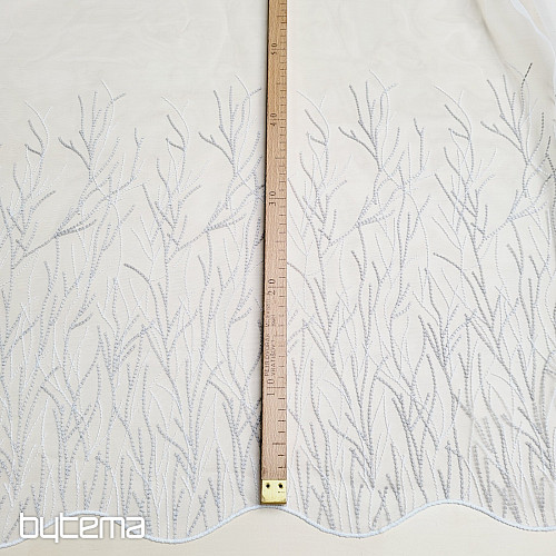 Tenda ricamata di lusso GERSTER 11804/0840 beige bianco