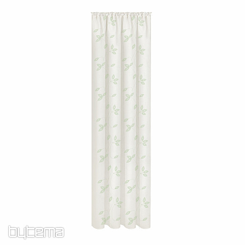 NATURA Tenda Gerster FOGLIE RICAMATE VERDE