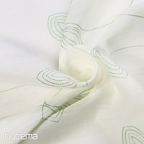 NATURA Tenda Gerster FOGLIE RICAMATE VERDE