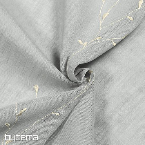 NATURA Tenda Gerster RICAMATA Ramoscelli ST. GRIGIO
