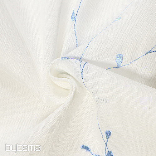 NATURA Tenda Gerster RICAMATA Ramoscelli BLU