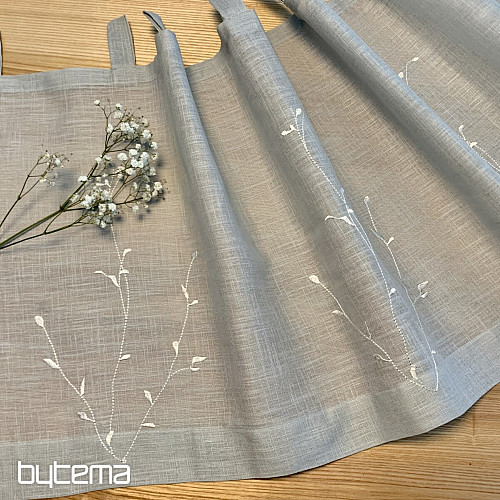 Tenda pronta NATURE Gerster RICAMATA Ramoscelli BIANCO