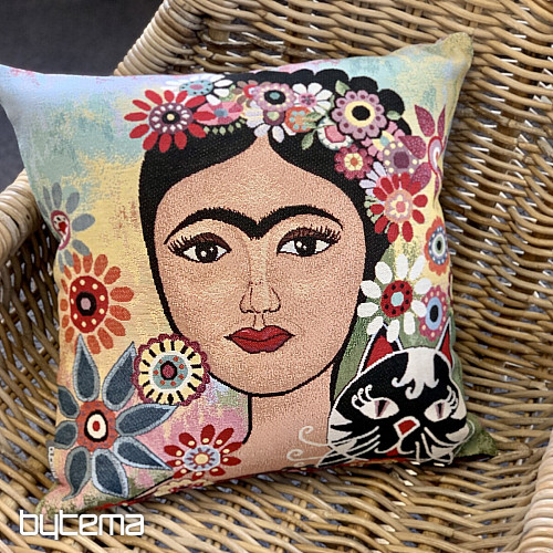 Fodera per cuscino arazzo FRIDA con gatto