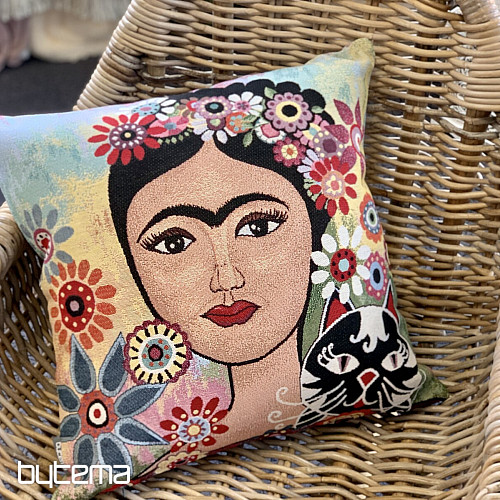 Fodera per cuscino arazzo FRIDA con gatto