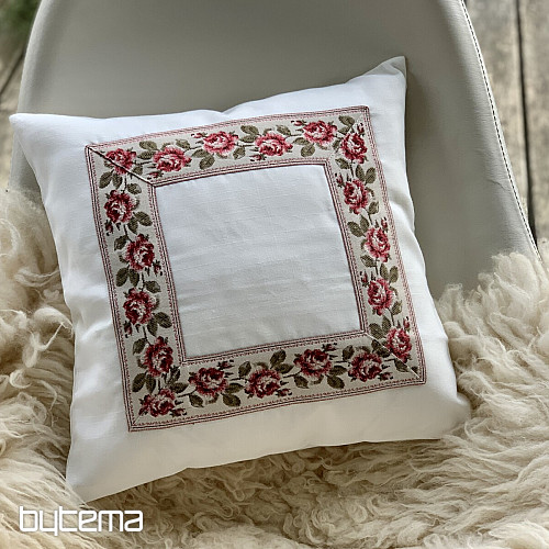Fodera per cuscino ricamata ROSE