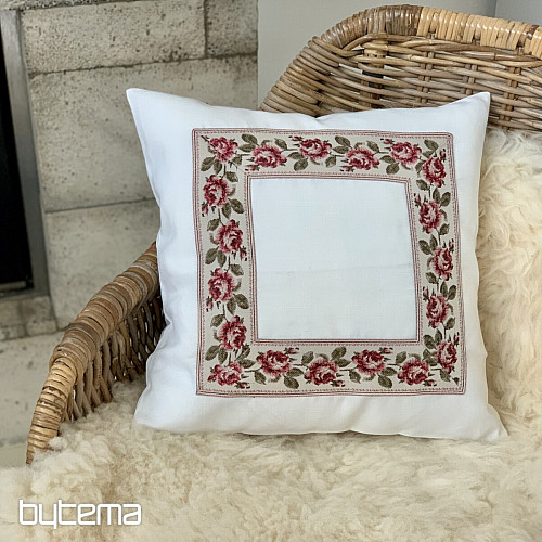 Fodera per cuscino ricamata ROSE