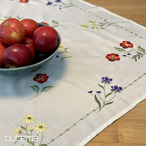 Tovaglia ricamata FIORI IN UN QUADRATO