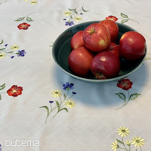 Tovaglia ricamata FIORI IN UN QUADRATO