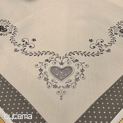 Tovaglia e sciarpa ricamate SDRCE GRIGIO