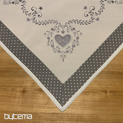 Tovaglia e sciarpa ricamate SDRCE GRIGIO