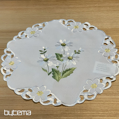Tovaglia e sciarpa ricamate MARGHERITE