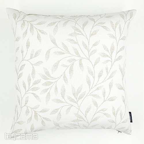 Fodera per cuscino decorativo LEAFS beige - double face