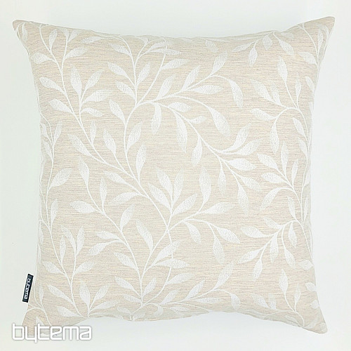 Fodera per cuscino decorativo LEAFS beige - double face