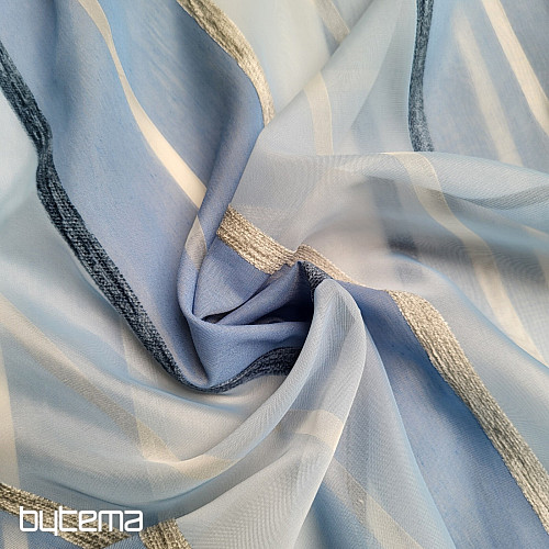 Tenda in voile STRISCE BLU BIANCHE