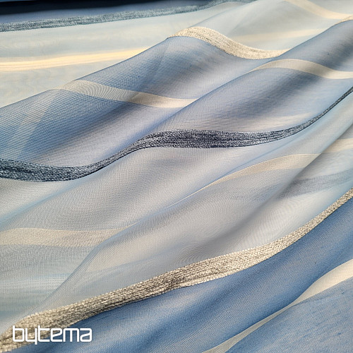 Tenda in voile STRISCE BLU BIANCHE