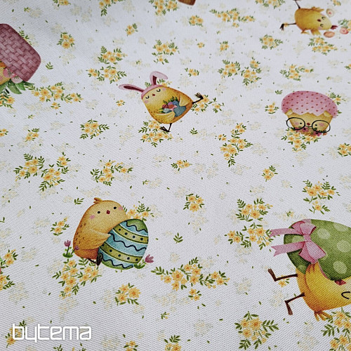 Tessuto decorativo POLLO E UOVA