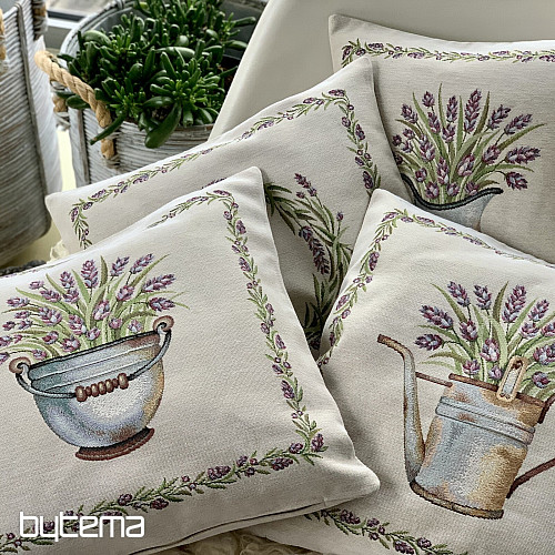 Fodera per cuscino arazzo LAVANDA IN UN SECCHIO