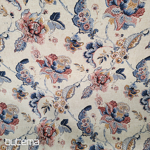 Tessuto decorativo FIORI INDIANI beige