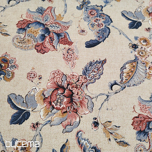 Tessuto decorativo FIORI INDIANI beige