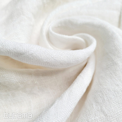Tessuto di lino TEINTURE BIANCO