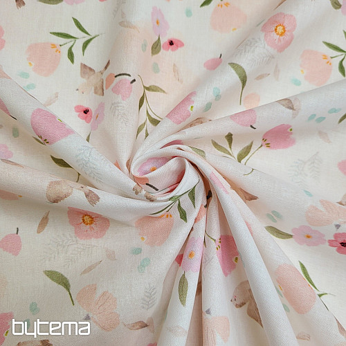 Tessuto di cotone ROMANCE ROSA
