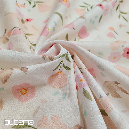Tessuto di cotone ROMANCE ROSA