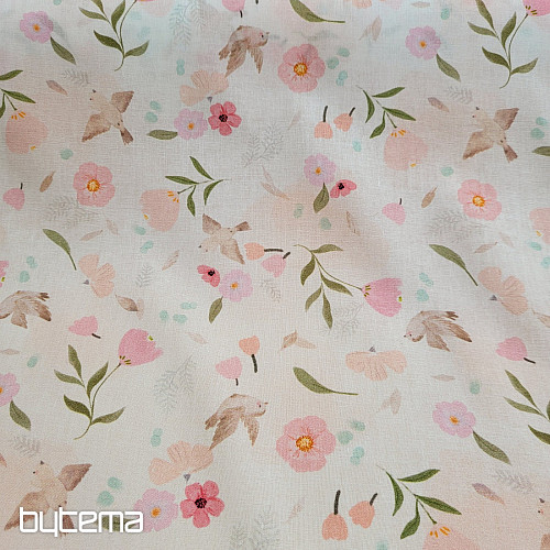 Tessuto di cotone ROMANCE ROSA