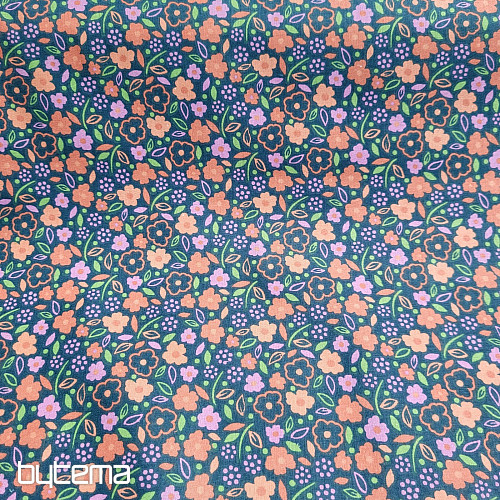 Tessuto di cotone ROSA DI MEZZANOTTE