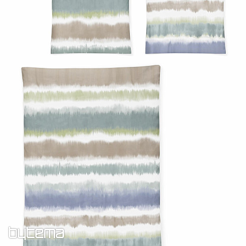 Raso di cotone lusso IRISETTE BLANCA blu