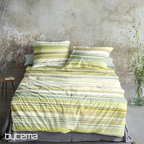 Raso di cotone lusso IRISETTE MAGIC 30 righe verde